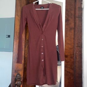 Zara small brown dress